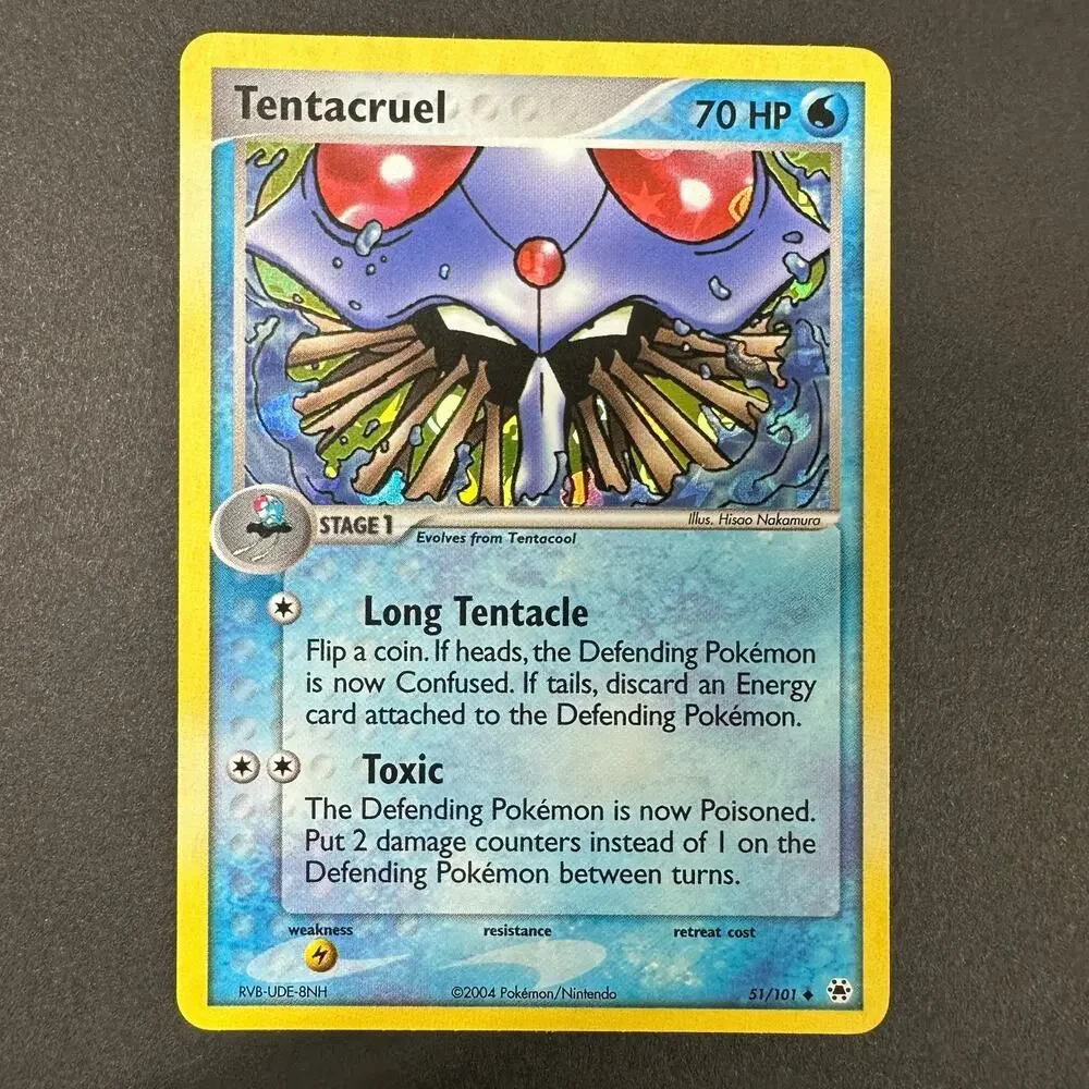 Pokemon TCG Tentacruel 51/101 Stage 1 70 HP Uncommon Reverse Holo LP/NM